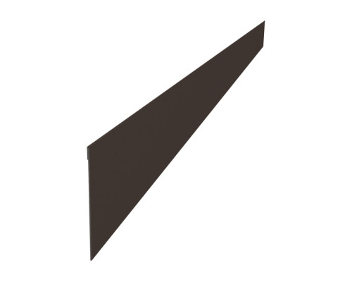 Ламель забора жалюзи Палермо стартовая/финишная для калиток и ворот Гранд Лайн 0,5 Драп RR 32 темно-коричневый