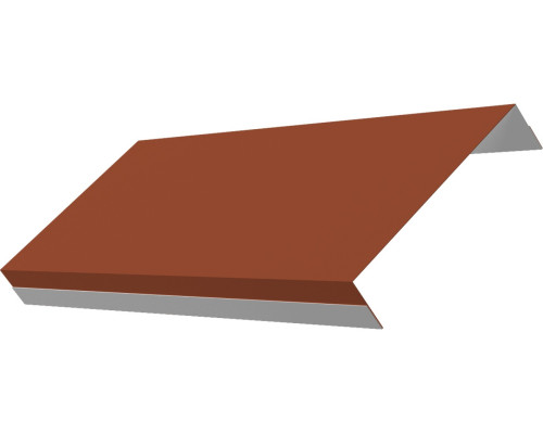 Ламель обратная 125 забора жалюзи Техас Гранд Лайн 0,45 ПЭ RAL 8004 терракота