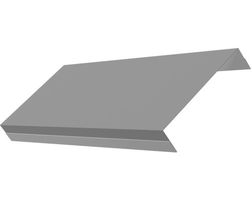 Ламель обратная 125 забора жалюзи Техас Гранд Лайн 0,45 ПЭ RAL 9006 бело-алюминиевый