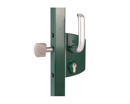 Locinox Замок LSKZ 6060 U2L для откатных ворот корпус металл, с ручками из алюминия зеленый RAL 6005 в Санкт-Петербурге