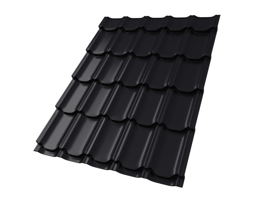 Металлочерепица Kvinta Plus 0,5 Drap TX RAL 9005 черный в Санкт-Петербурге